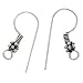 Jewelry : Real Silver Plated Copper French Wire Earring Hooks With Coil and Daisy (20)