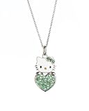 Hello Kitty Birthstone Kitty Emerald Sterling Silver Pendant, 18