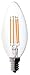 Bioluz LED 92 CRI E12 LED Candelabra Bulbs 60 Watt (5.5W) Warm White 2700K Clear LED Filamament Candle Bulb Dimmable UL Listed Title 20 3-Pack