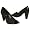 Black Elastic/Patent Leather