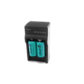 UltraFire 16340 CR123a 800mAh 3.0V Rechargeable Li-Ion Battery (Pair) + Charger Combo