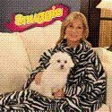 Snuggie Fleece Blanket As Seen on Tv Zebra