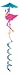 Tropical Flamingo Wheel Flag Wind Twirler Spinner