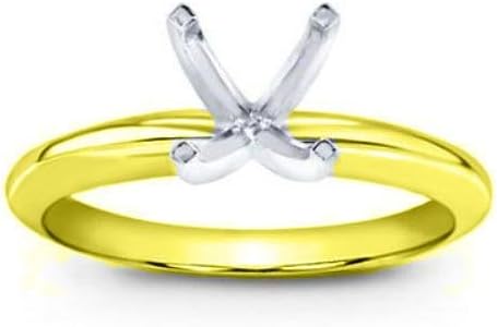 Classic Solitaire Setting in 14 kt Yellow Gold. Size 12