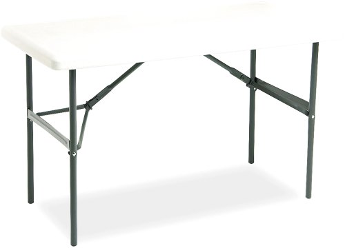 Iceberg 1200 Series IndestrucTable Too Steel Legs Resin Folding Table, 300 lbs Capacity, 48