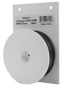 Atlas O 100' Heavy Duty Layout Wire 16 Gauge/Green-image