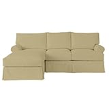 Davenport 2-Piece Sectional with Left Arm Chaise Slipcover - Ballard Essential Fabrics- Ballard Designs