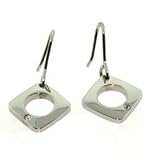 Earring Set Stainless Steel 316 Unique Link Dangle Design Polished Finish by Bucasi