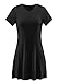 Women's Tunic Tops for Leggings Short Sleeve T-Shirt Dress Summer Loose Fit Casual Tops V-Neck