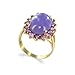 PNRG014-7 14 KT Gold Purple Jade Amethyst 14K Oval title=