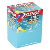 Tylenol Severe Head Congestion, 2-Count Packets Cool Burst Caplets (Pack of 50)