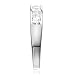 .925 Sterling Silver Rhodium Plated Channel Set Wedding Band