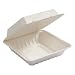 Hoffmaster 760060 Earth Wise Tree Free Stackable Clamshell, 9" Length x 9-1/4" Width x 3-1/2" Height (4 Packs of 50)