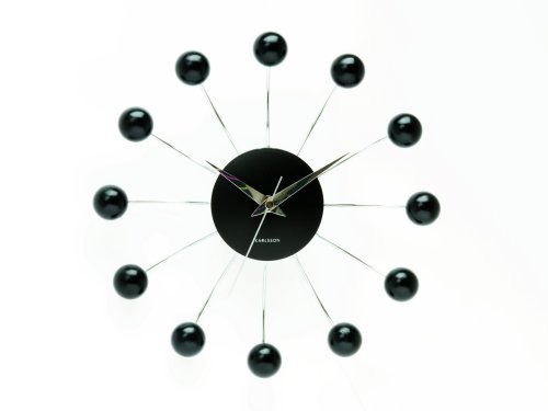 Karlsson KA4058BK Wanduhr Spider schwarz &oslash; 30 cm Preisvergleich