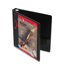Recycled ClearVue EasyOpen Vinyl DRing Presentation Binder 1 Black