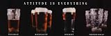 Attitude is Everything (Beer Glasses) Art Poster Print - 12 X 36