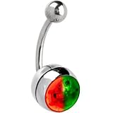 Blinking Light Belly Ring - Red Green