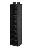 Honey-Can-Do SFT-01246 8-Shelf Hanging Organizer, Black