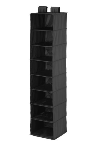 Honey-Can-Do SFT-01246 8-Shelf Hanging Organizer, Black
