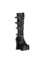 Women's 4 3/4 Inch 4 Buckle Platform Knee Boot