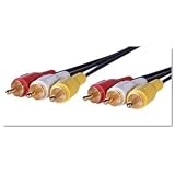 アクロス RCAロングケーブル 10m RCA3ピンオス-RCA3ピンオス AVC-212