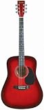 Lauren - Satin Finish Dreadnought Guitar, Redburst (RD)