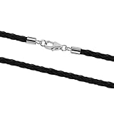 Goldmaid Unisex-Halskette 925 Sterlingsilber Leder verschluss 41 cm Ke 06145L