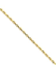 2mm, 14 Karat Yellow Gold, Quadruple Rope Chain - 14 inch