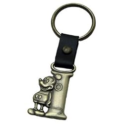 Mickey Mouse Letter I Brass Key Chain