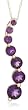 10k Yellow Gold, February Birthstone, Amethyst Journey Pendant, 18"