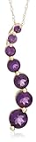10k Yellow Gold February Birthstone Amethyst Journey Pendant, 18