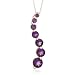 10k Yellow Gold February Birthstone Amethyst Journey Pendant, 18"