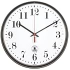 CHICAGO LIGHTHOUSE FOR THE BLIND Atomic Slimline Clock, 12-3 4in, Black, 1 AA Battery by Chicago Lighthouse