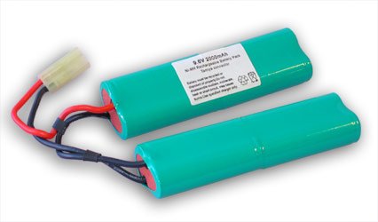 9.6V 2000mAh Nunchuck NiMH Battery Packs for Airsoft Gun