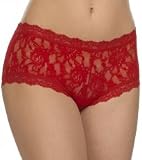 Hanky Panky Signature Lace Boyshorts, LARGE, Red
