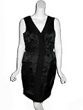 CASTLE STARR Silk V Neck Dress in Black