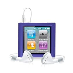 Purple Rubberized Snap-On Hard Skin Case Cover for Ipod Nano 6th Gen Generation 6g 6 8gb 16gb 32gb by Electromaster