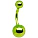 Light Green Electro Titanium Belly Ring -3/8"