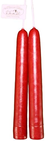 Mole Hollow Taper Pair, Burgundy Red - 6"