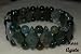 Moss Agate Bracelet; 6mm Rounds and Rhombus Shaped Beads
