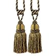 Pair of Light Gold and Black Isabella Tassels
