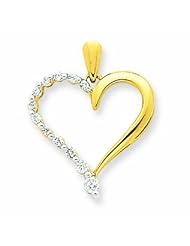 0.2 Carat 14K Gold Diamond Heart Pendant