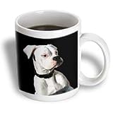 Dogs Boxer - White Boxer Uncropped Ears - Mugs
