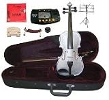 Merano 15 Silver Viola with Case and Bow+Extra Set of String, Extra Bridge, Shoulder Rest, Rosin, Metro Tuner, Music Stand, Mute
