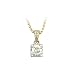 14K Yellow Gold 1/4 ct. Prong Set Diamond Solitaire Necklace