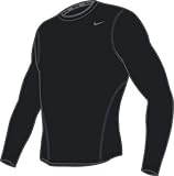 Nike Pro Core Crew Junior Long Sleeve Top (Black Medium Boys)