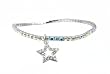 Anklet - A20 - Swarovski (tm) Crystal - Stretch ~ Clear AB with Star Charm