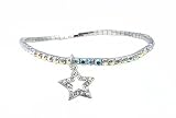 Anklet - Crystal Stretch Charm - Clear AB with Star