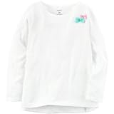 Carter's(カーターズ) ロングスリーブ ボウ インベリッシュティ ホワイト トップス長袖Tシャツ 3ヶ月【並行輸入】