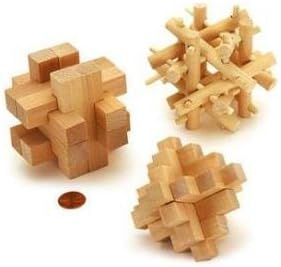 Brain Benders 3D Puzzles Solid Wood 3 Different Cardinal by Brain Benders